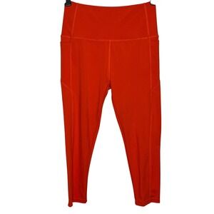 Dyce Active x Buckle Size Large Capri Orange High Waist Pocket Leggings
